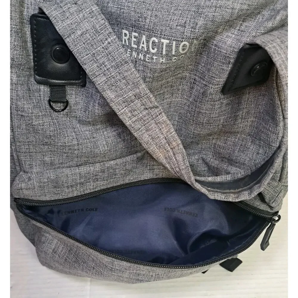 Kenneth Cole Reaction Paddy Shack 15″ Laptop‑Tablet Backpack Bookbag Gray Bag